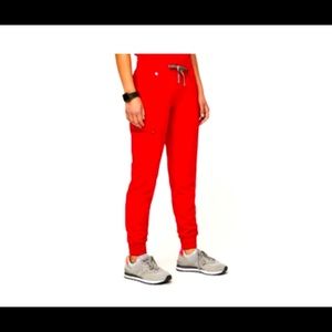 Woman’s Pop red Zamora Petite Jogger Scrub Pants -Small